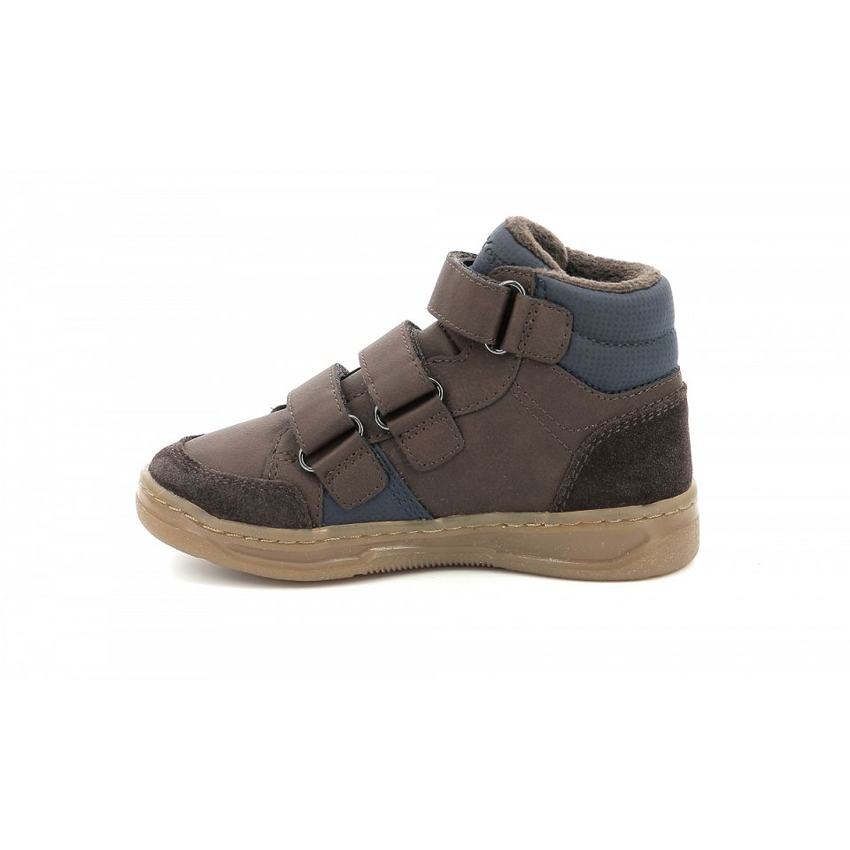 Kickers Kroisy Sneakers Pojke Mörkbruna Marinblå | 50632-OGEC