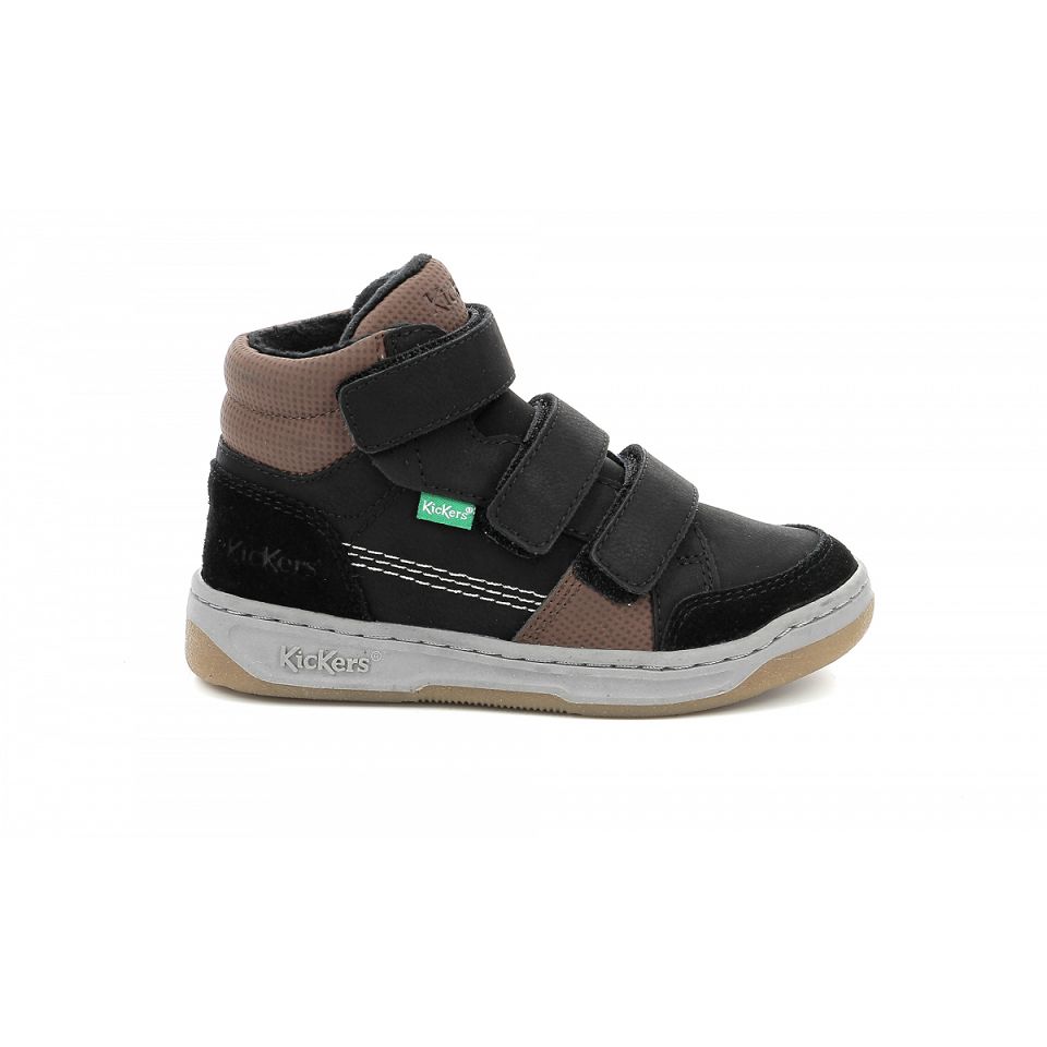 Kickers Kroisy Sneakers Pojke Svarta Bruna | 16284-IYWU