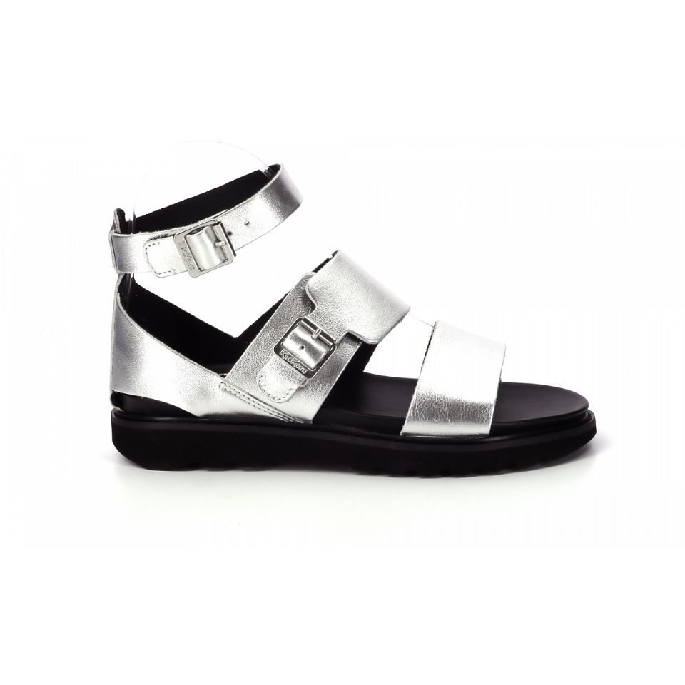 Kickers Neostrap Sandaler Dam Silver | 39427-BQKY