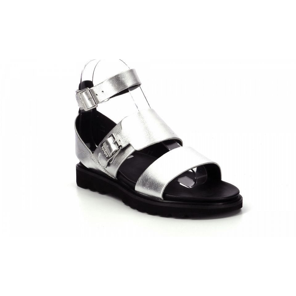 Kickers Neostrap Sandaler Dam Silver | 39427-BQKY