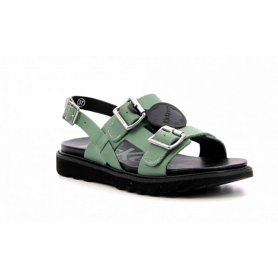 Kickers Neosummer Sandaler Dam Gröna | 50921-ZABM
