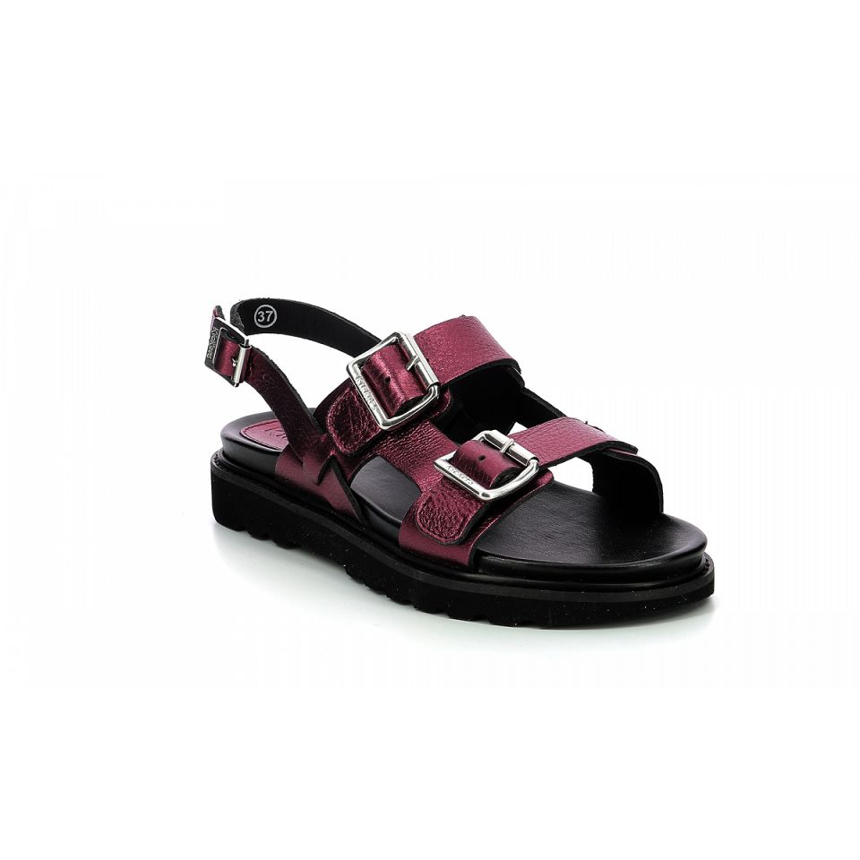 Kickers Neosummer Sandaler Dam Röda Metal | 17259-EDUA
