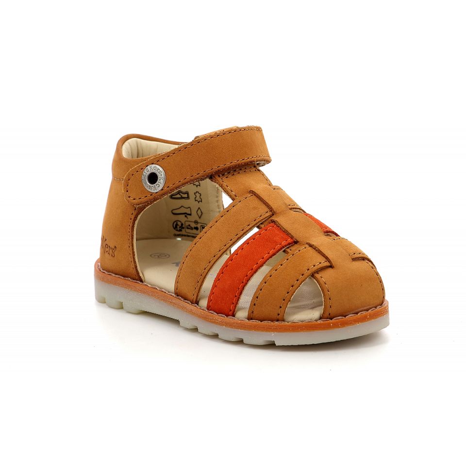 Kickers Nonopi Sandaler Pojke Camelange | 93187-WUBV