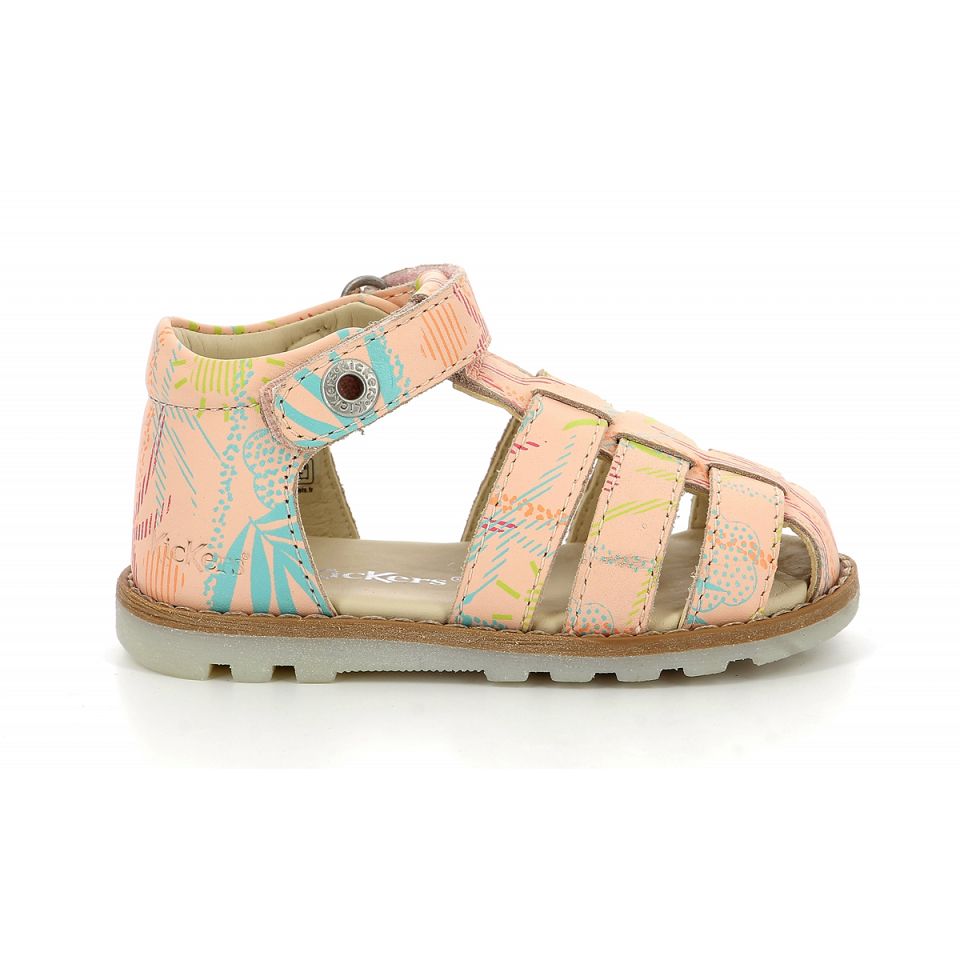 Kickers Nonopi Sandaler Tjej Rosa | 68240-RQUK