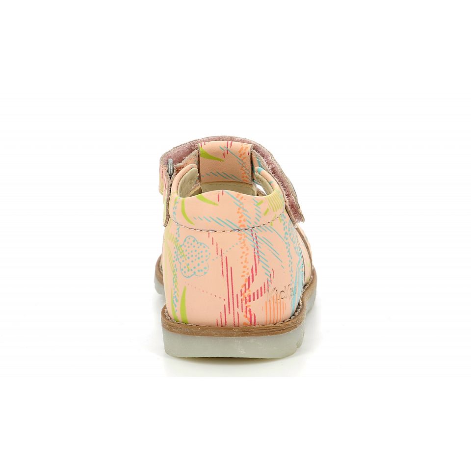 Kickers Nonopi Sandaler Tjej Rosa | 68240-RQUK