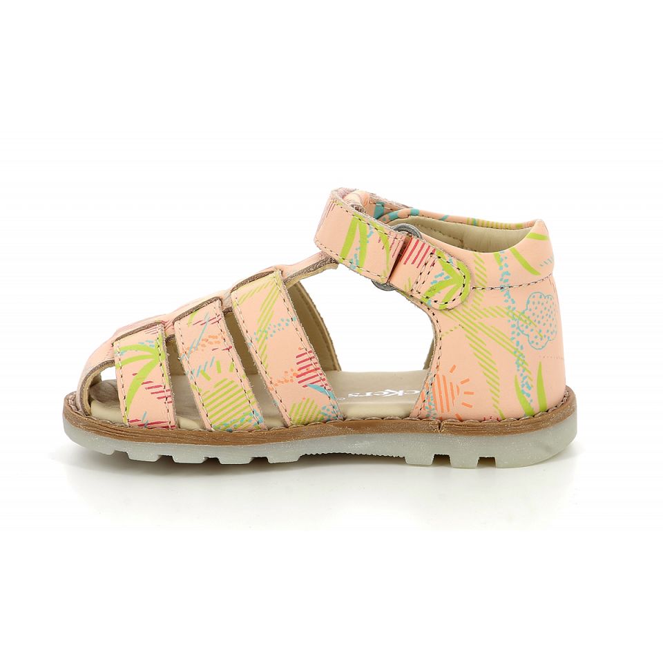 Kickers Nonopi Sandaler Tjej Rosa | 68240-RQUK