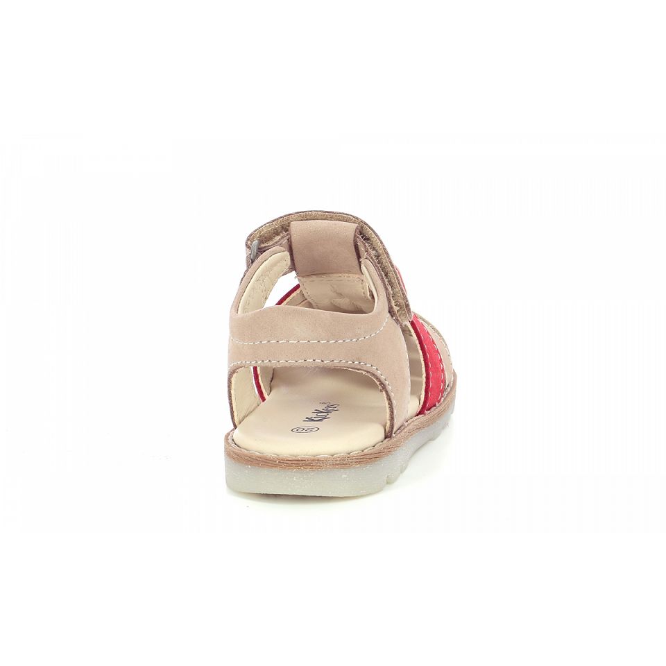 Kickers Nonosti Sandaler Pojke Beige Röda | 64150-MUVB