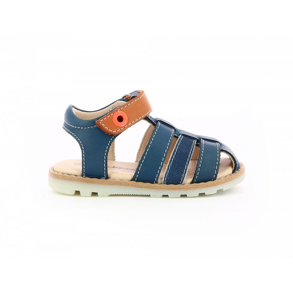 Kickers Nonosti Sandaler Pojke Marinblå | 37498-CUDM