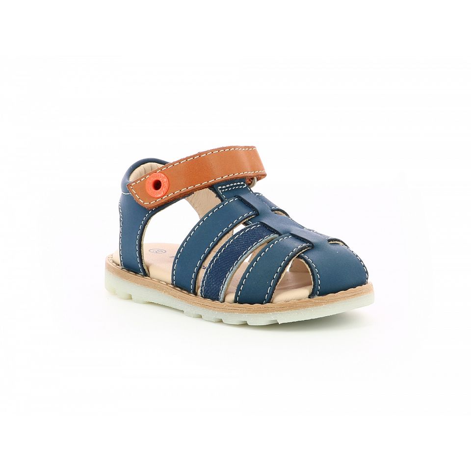 Kickers Nonosti Sandaler Pojke Marinblå | 37498-CUDM