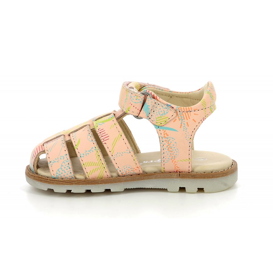 Kickers Nonosti Sandaler Pojke Rosa | 05289-KIBQ