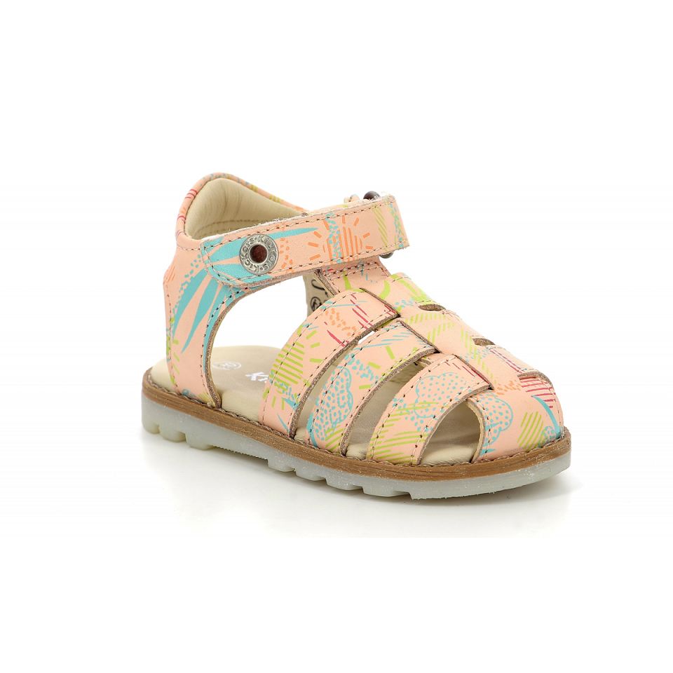 Kickers Nonosti Sandaler Pojke Rosa | 05289-KIBQ
