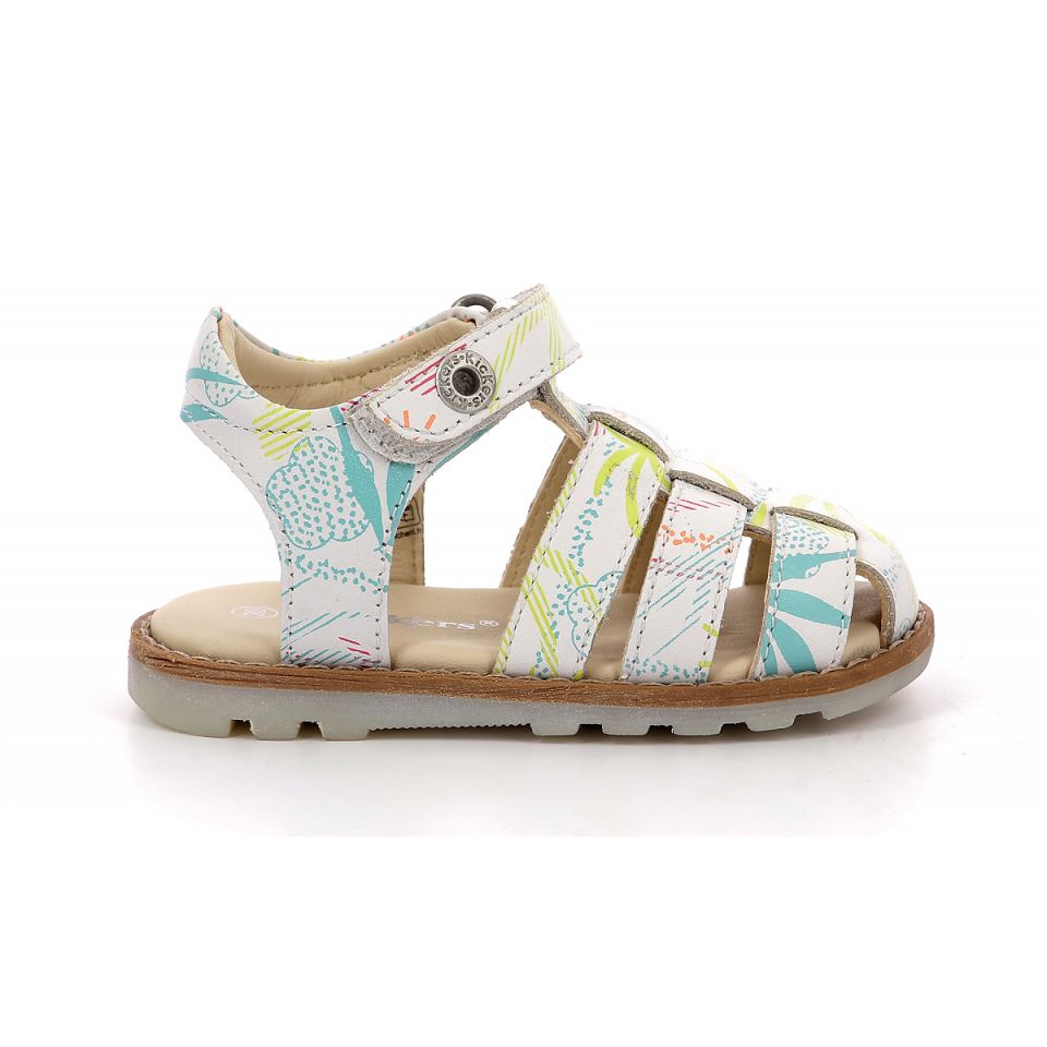 Kickers Nonosti Sandaler Pojke Vita | 02896-ICMW