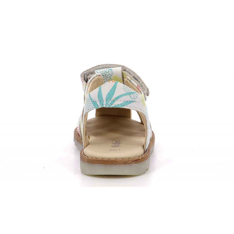 Kickers Nonosti Sandaler Pojke Vita | 02896-ICMW