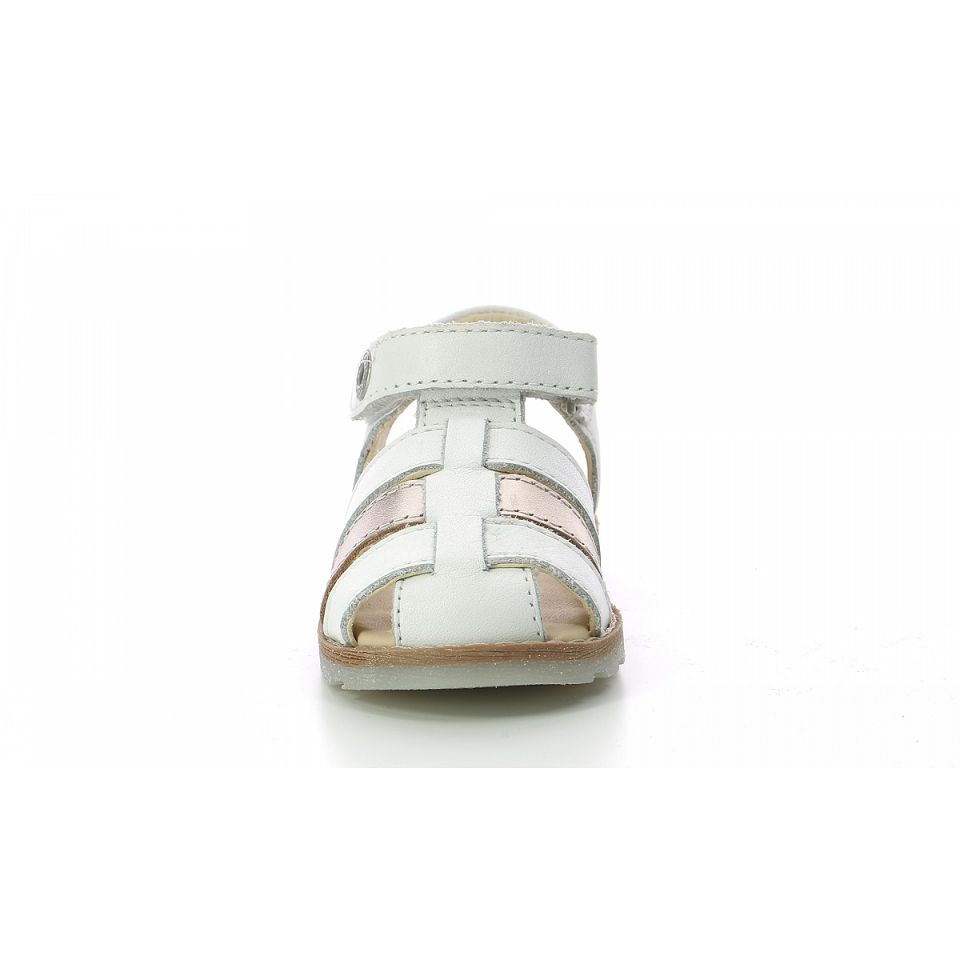 Kickers Nonosti Sandaler Pojke Vita Silver | 19805-CHAF