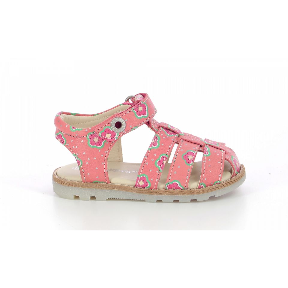 Kickers Nonosti Sandaler Tjej Rosa Blommiga | 25930-AZVL