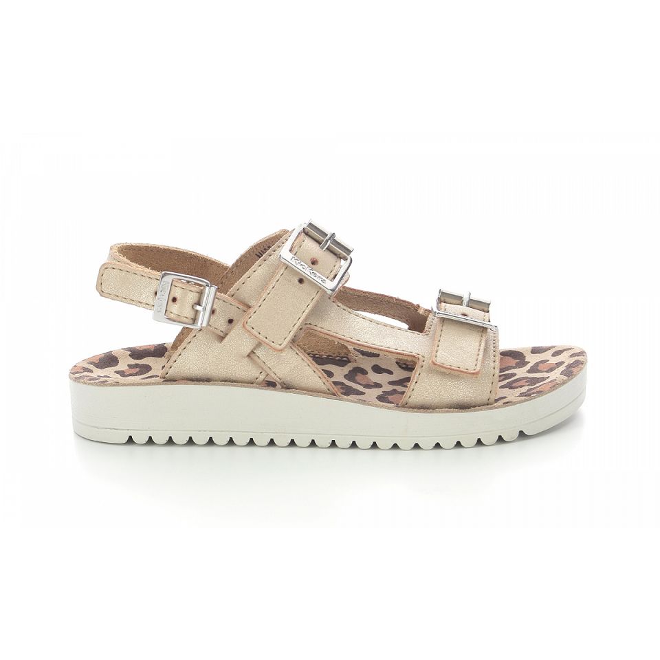 Kickers Odysummer Sandaler Tjej Guld | 27310-KXNQ