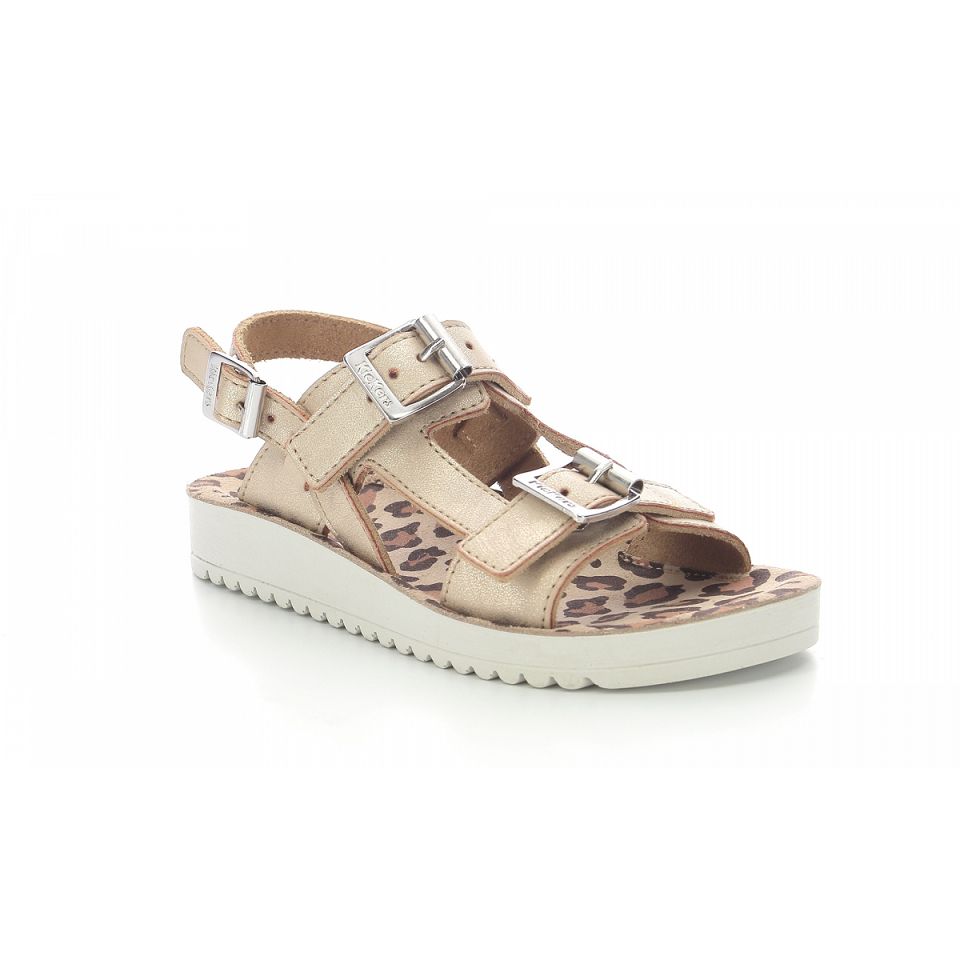 Kickers Odysummer Sandaler Tjej Guld | 27310-KXNQ