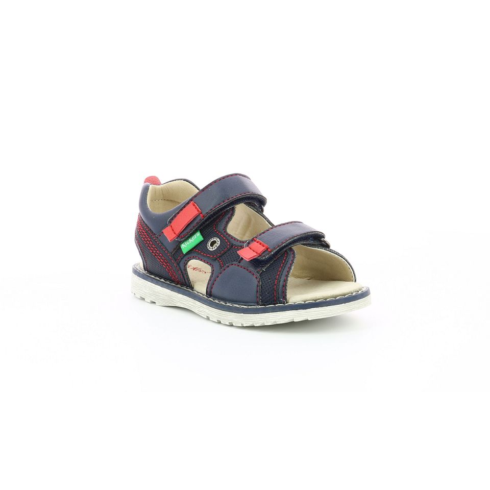 Kickers Pepper Sandaler Pojke Marinblå Röda | 26019-ITPG