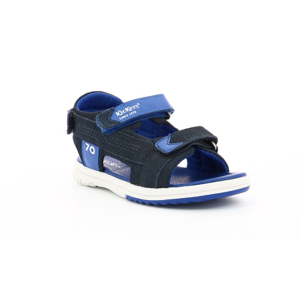 Kickers Plane Sandaler Pojke Marinblå | 15947-AXHC