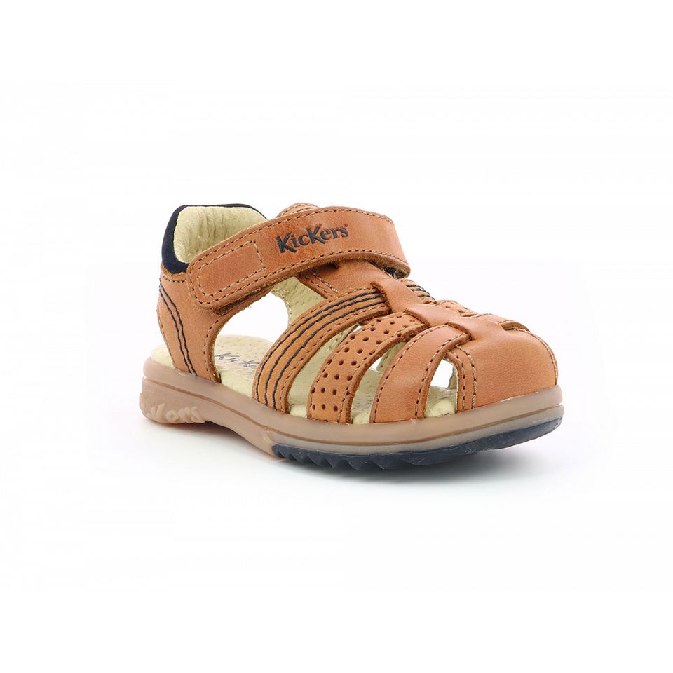 Kickers Platinium Sandaler Pojke Camel | 57429-OBUA