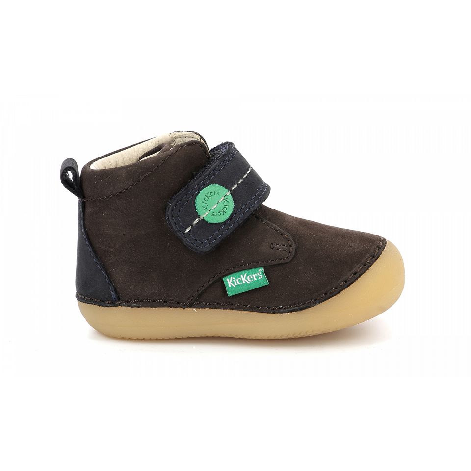 Kickers Sabilo Sneakers Pojke Mörkbruna Marinblå | 90861-COLT