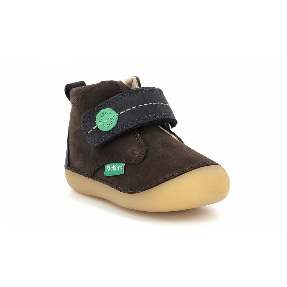 Kickers Sabilo Sneakers Pojke Mörkbruna Marinblå | 90861-COLT