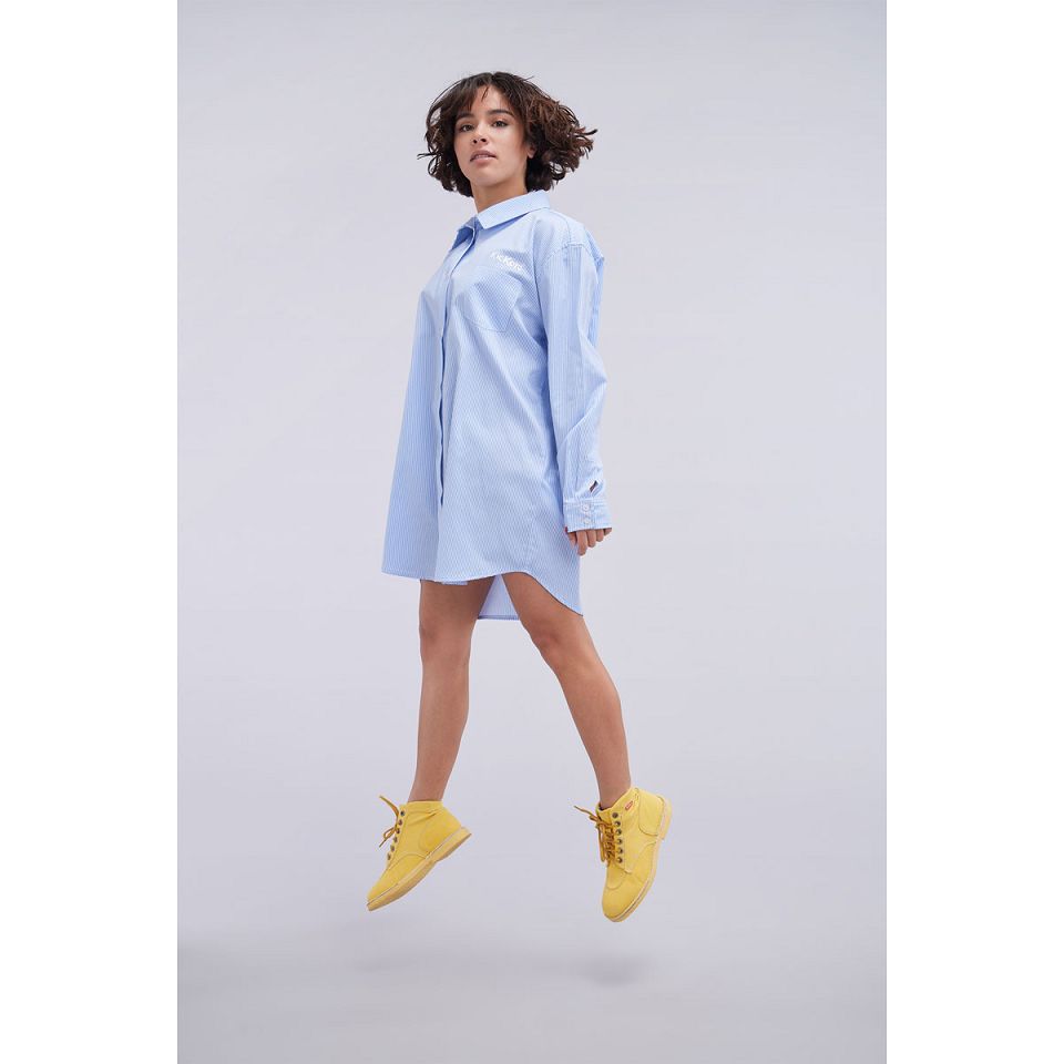Kickers Shirt Dress Dam Blue/White | 60437-LMEC