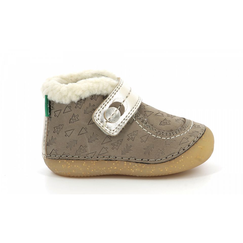 Kickers So schuss Sneakers Tjej Taupe Fantaisie | 13825-LDSC