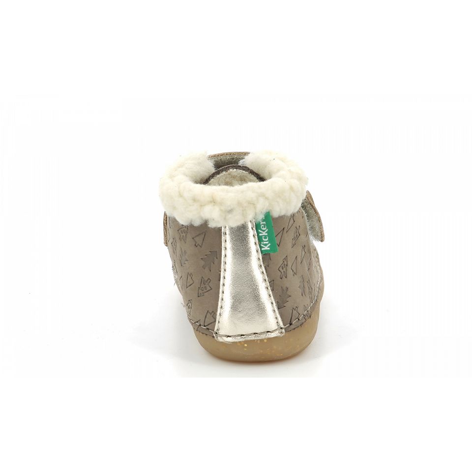 Kickers So schuss Sneakers Tjej Taupe Fantaisie | 13825-LDSC