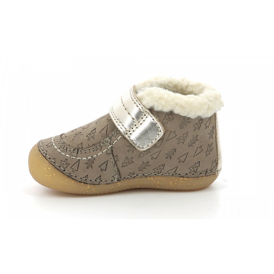 Kickers So schuss Sneakers Tjej Taupe Fantaisie | 13825-LDSC