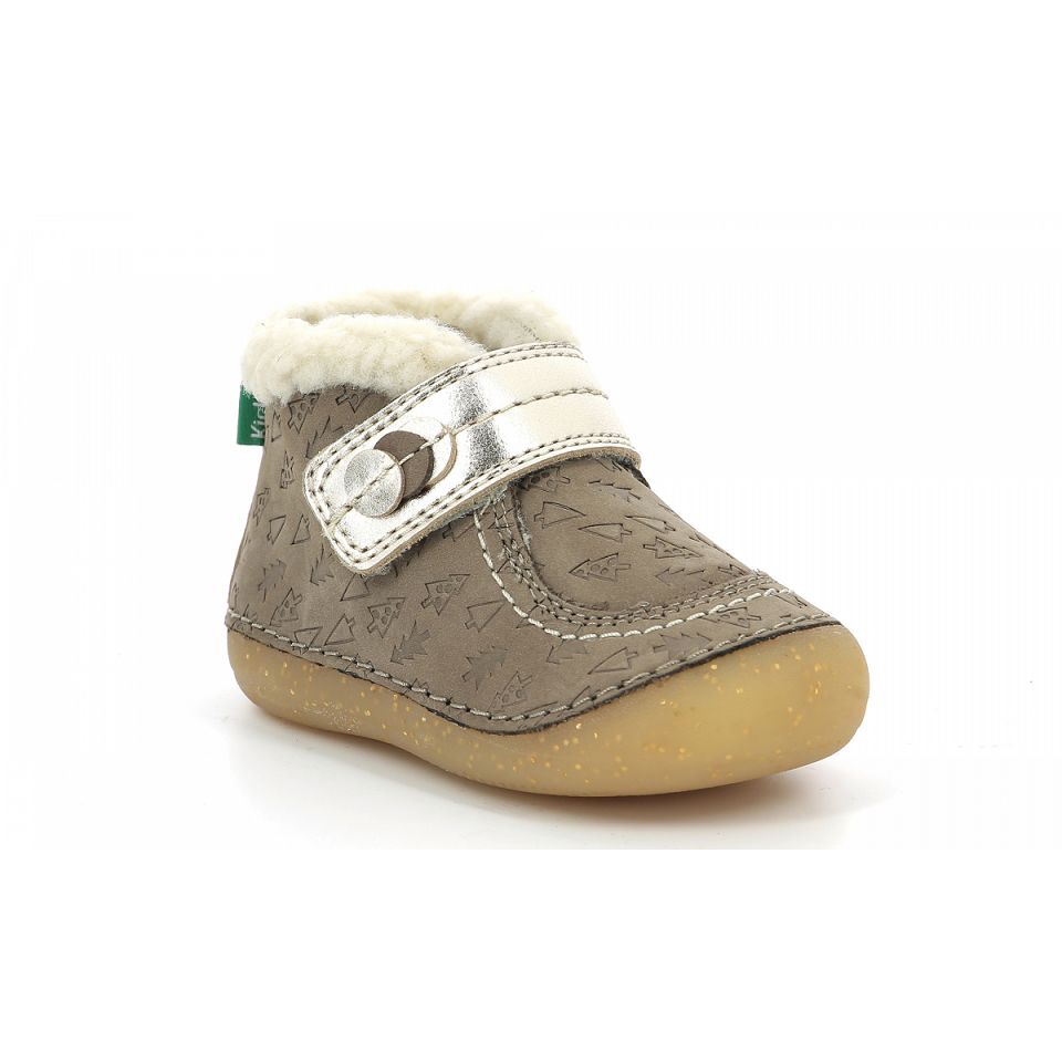 Kickers So schuss Sneakers Tjej Taupe Fantaisie | 13825-LDSC