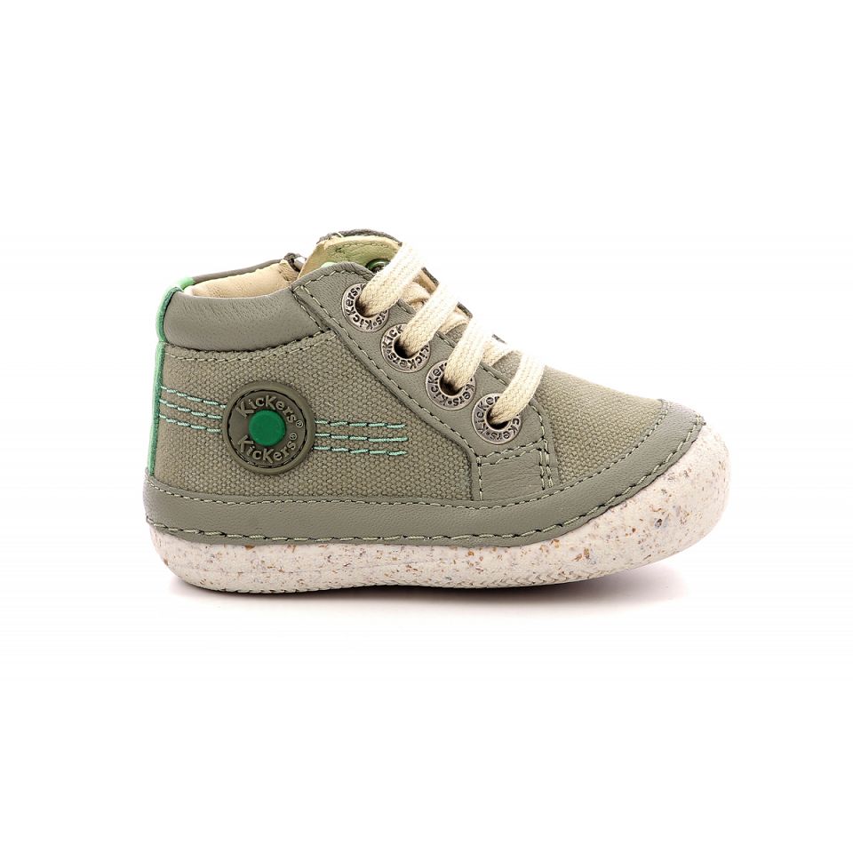 Kickers Sonistreet Sneakers Pojke Khaki Gröna | 91608-HZEM