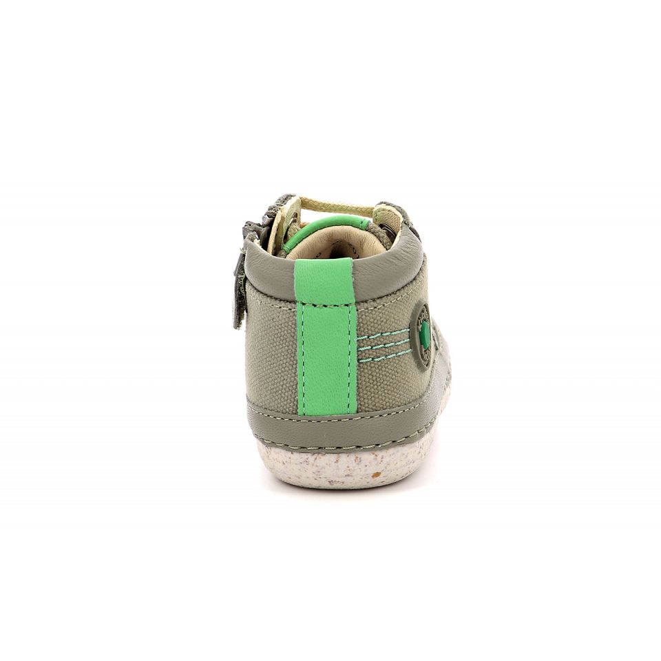 Kickers Sonistreet Sneakers Pojke Khaki Gröna | 91608-HZEM