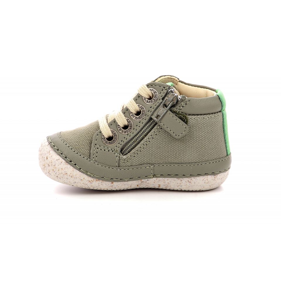 Kickers Sonistreet Sneakers Pojke Khaki Gröna | 91608-HZEM
