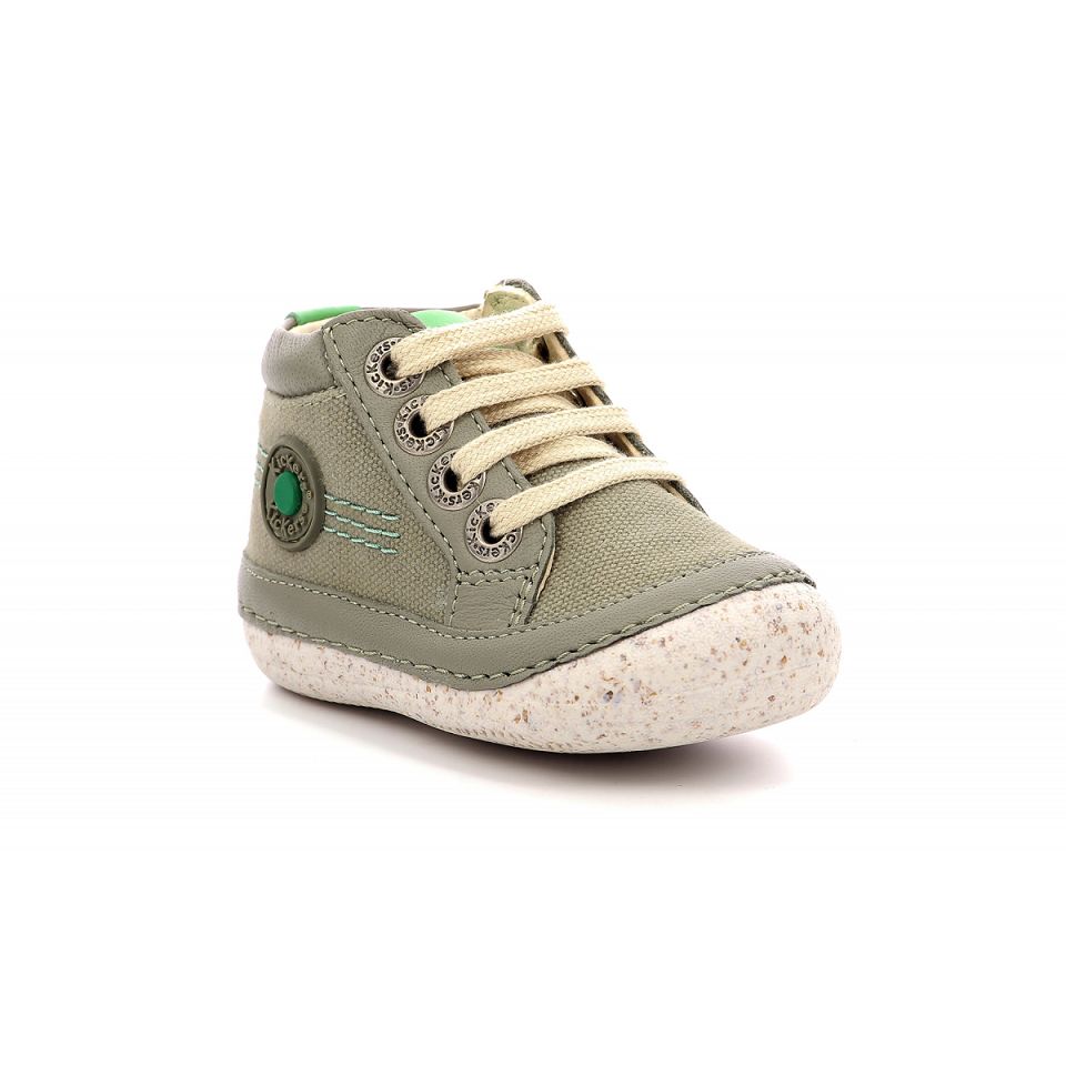 Kickers Sonistreet Sneakers Pojke Khaki Gröna | 91608-HZEM