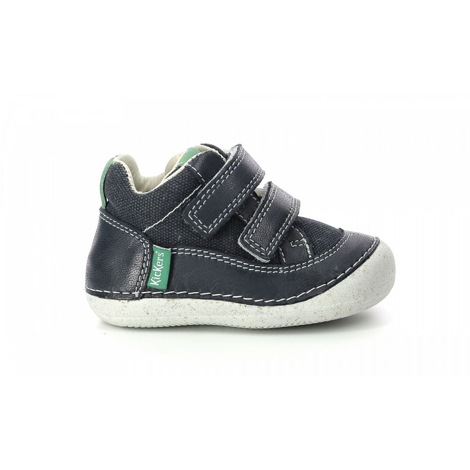 Kickers Sostankro Sneakers Tjej Marinblå Gröna | 87913-QOHW