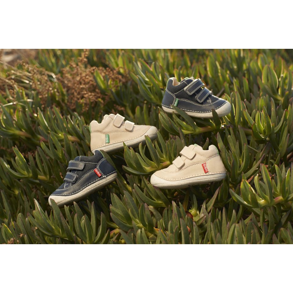 Kickers Sostankro Sneakers Tjej Marinblå Gröna | 87913-QOHW