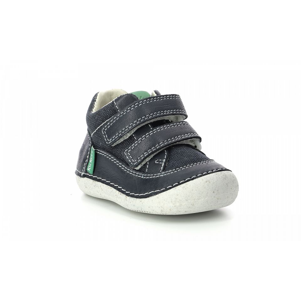 Kickers Sostankro Sneakers Tjej Marinblå Gröna | 87913-QOHW