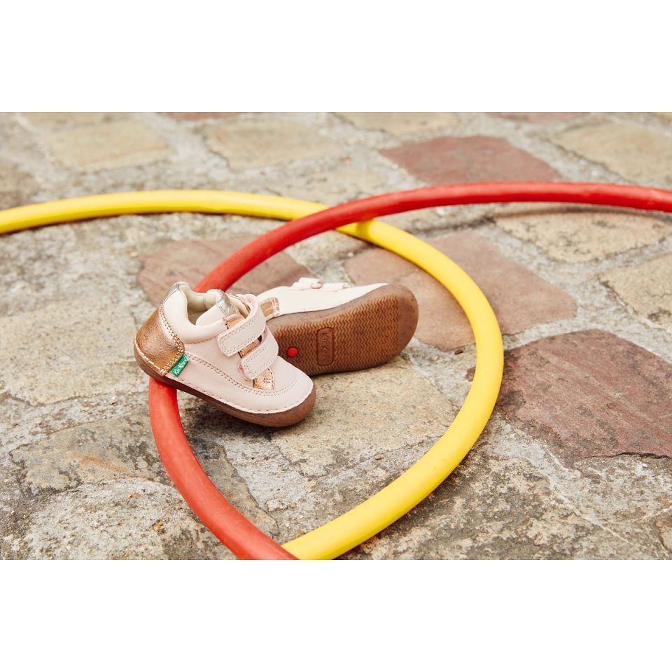 Kickers Sostankro Stövlar Tjej Ljusrosa Metal | 71495-AVJU