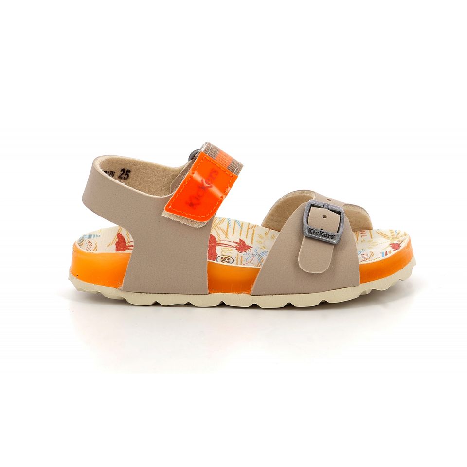 Kickers Sostreet Sandaler Pojke Beige Orange | 41567-HEPC