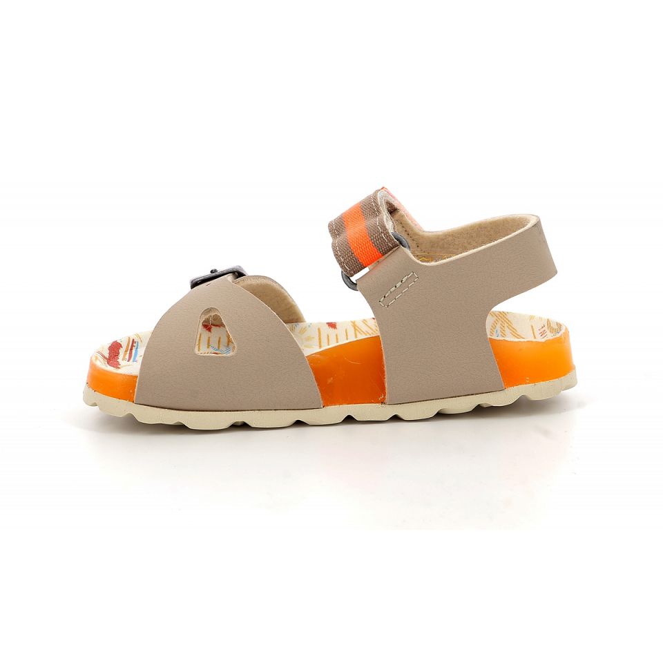 Kickers Sostreet Sandaler Pojke Beige Orange | 41567-HEPC