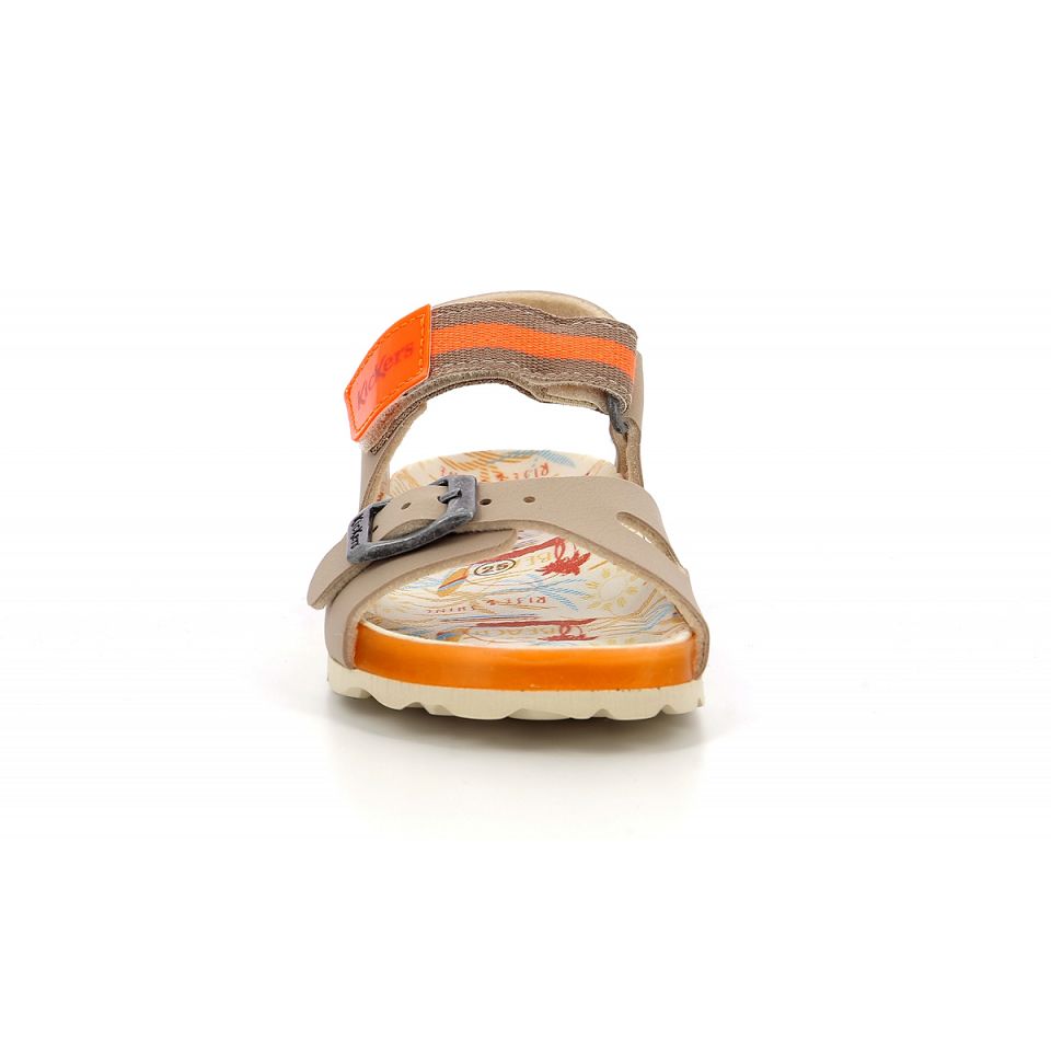 Kickers Sostreet Sandaler Pojke Beige Orange | 41567-HEPC