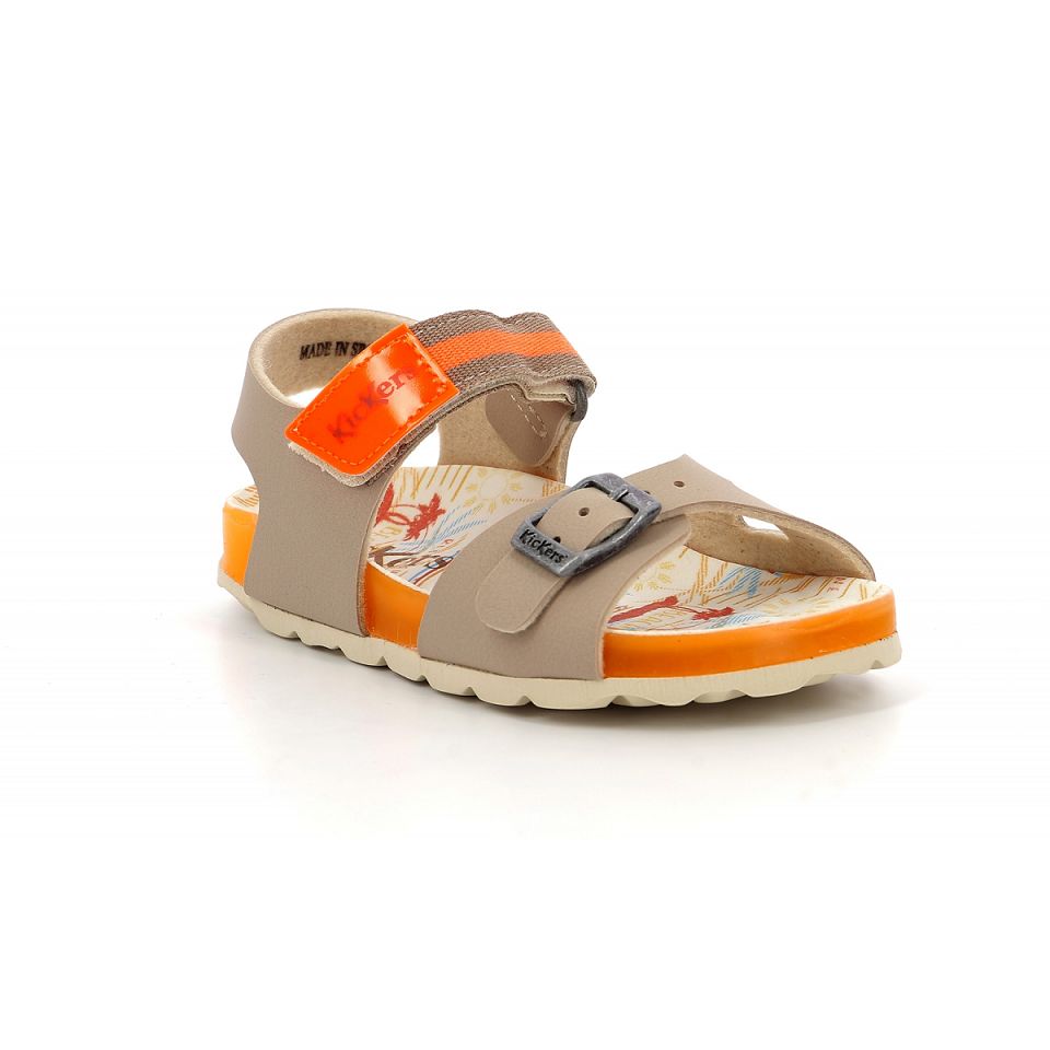 Kickers Sostreet Sandaler Pojke Beige Orange | 41567-HEPC