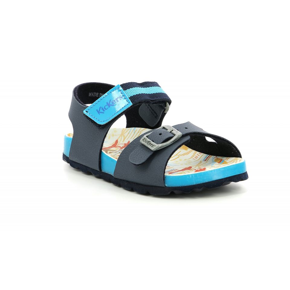 Kickers Sostreet Sandaler Pojke Marinblå Blå | 86290-VUAQ