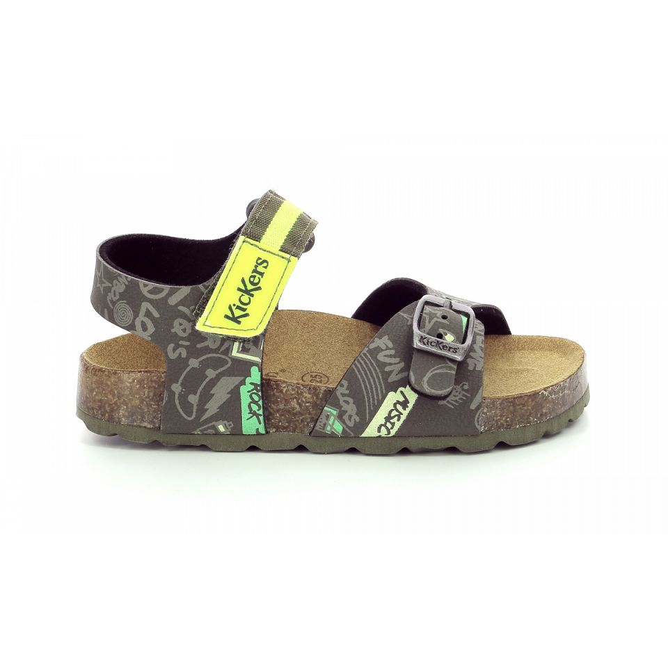 Kickers Sostreet Sandaler Tjej Khaki | 93278-HBTM