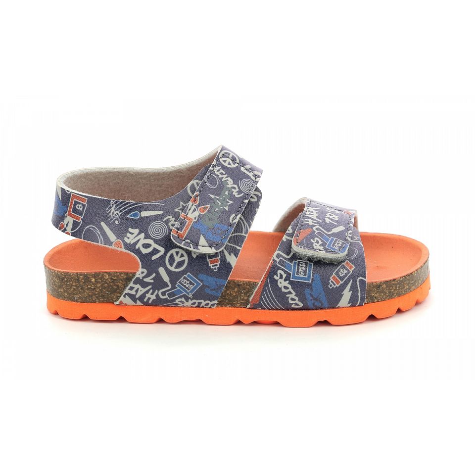 Kickers Summerkro street Sandaler Pojke Marinblå | 59276-UXHA