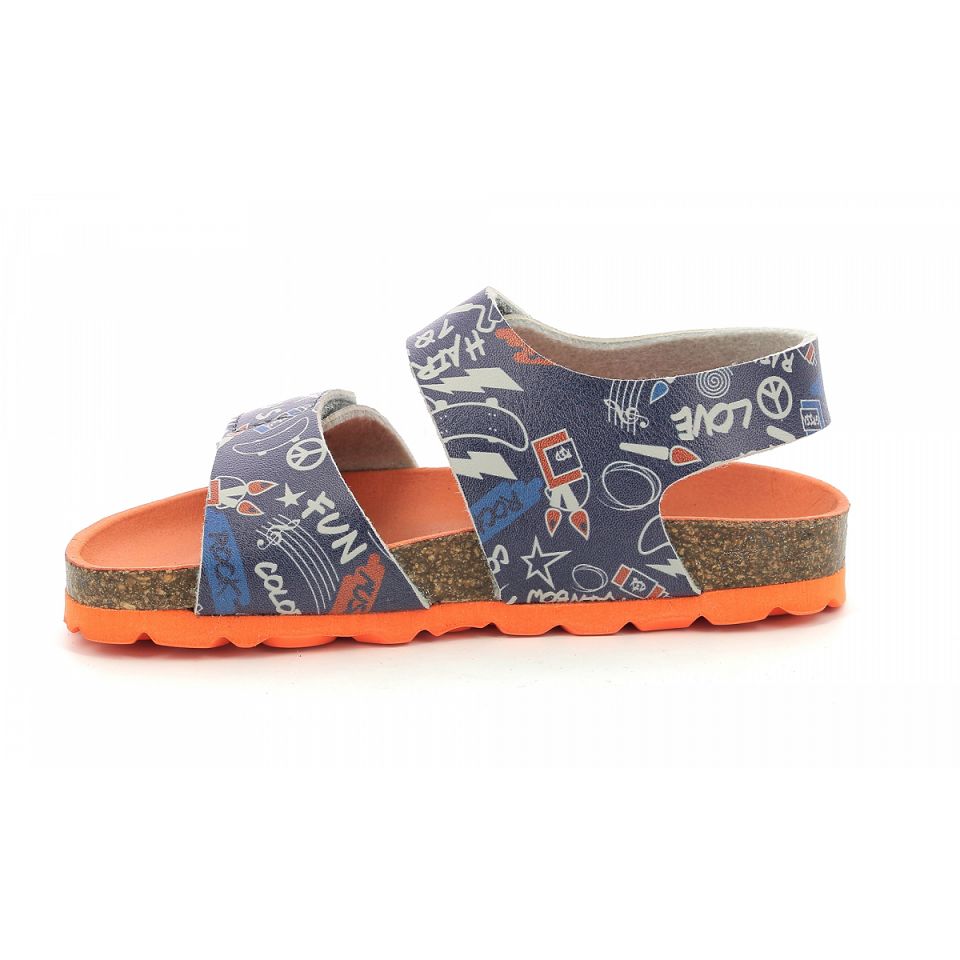 Kickers Summerkro street Sandaler Pojke Marinblå | 59276-UXHA