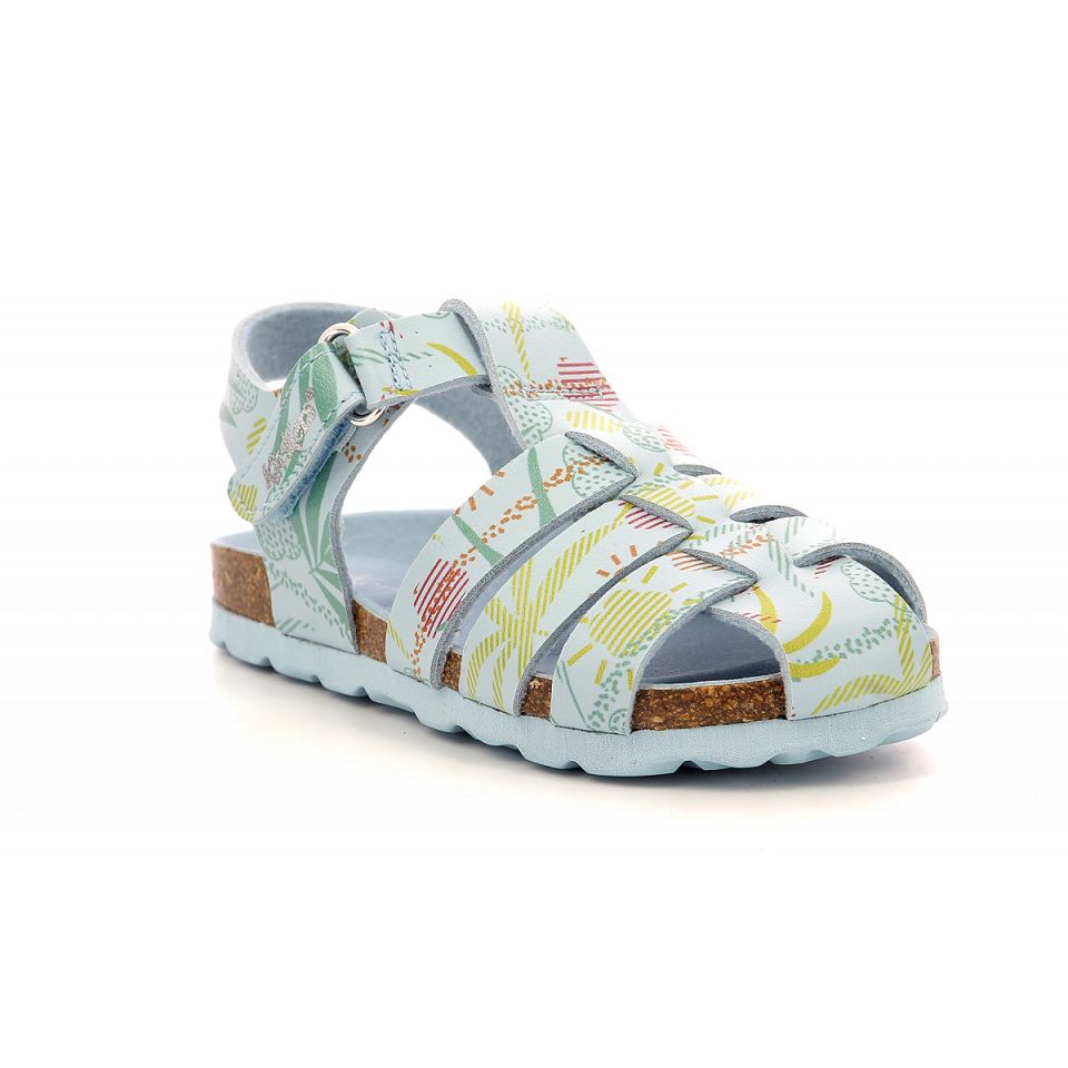 Kickers Summertan Sandaler Pojke Blå Ljus | 02134-SBEM