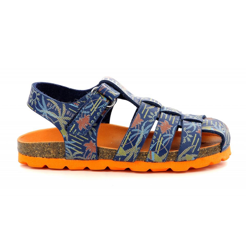 Kickers Summertan Sandaler Pojke Marinblå | 48125-KHBJ