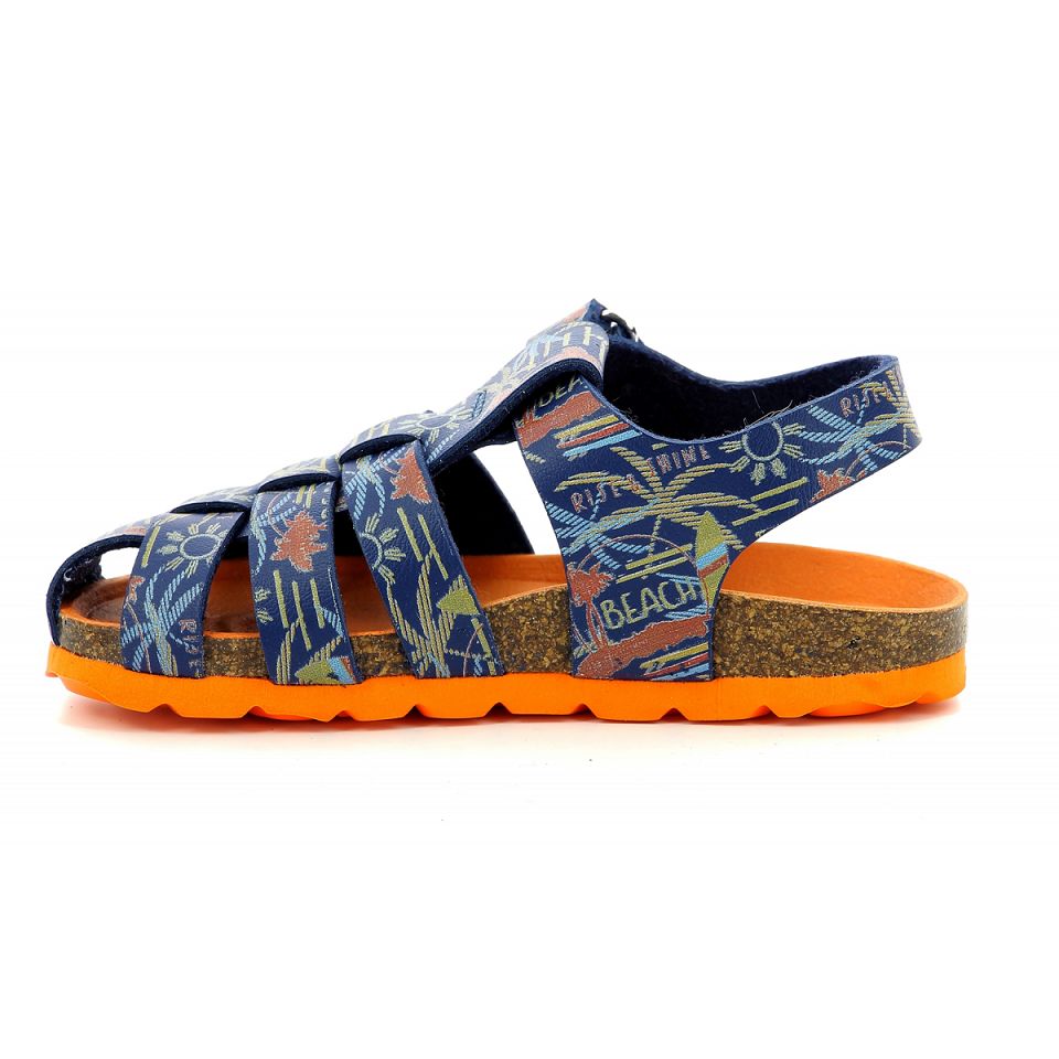 Kickers Summertan Sandaler Pojke Marinblå | 48125-KHBJ